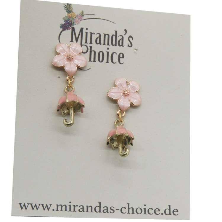 Head with umbrella earrings